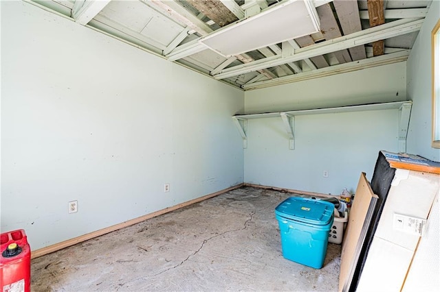 interior space featuring a garage