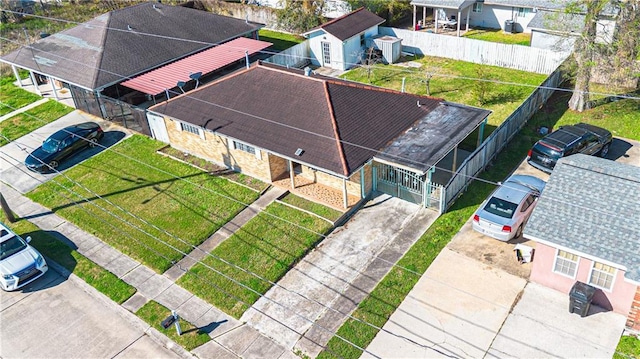 aerial view featuring a residential view