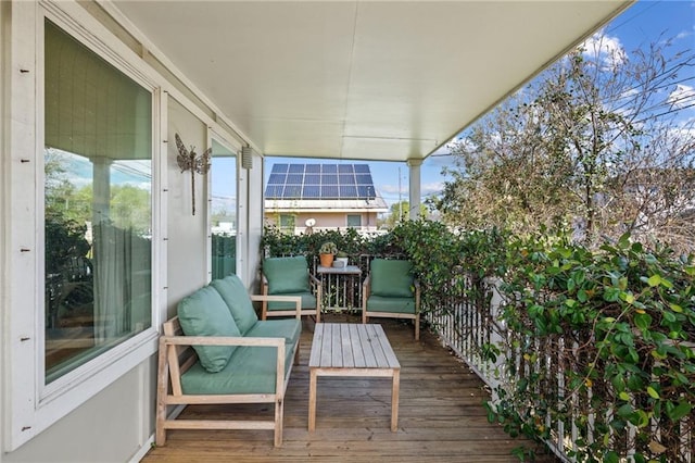 deck featuring an outdoor hangout area