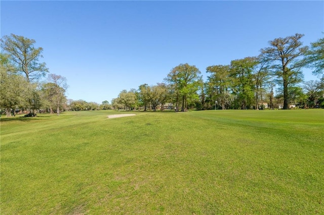 view of home's community with a lawn