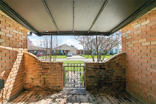 exterior space with a residential view and a porch