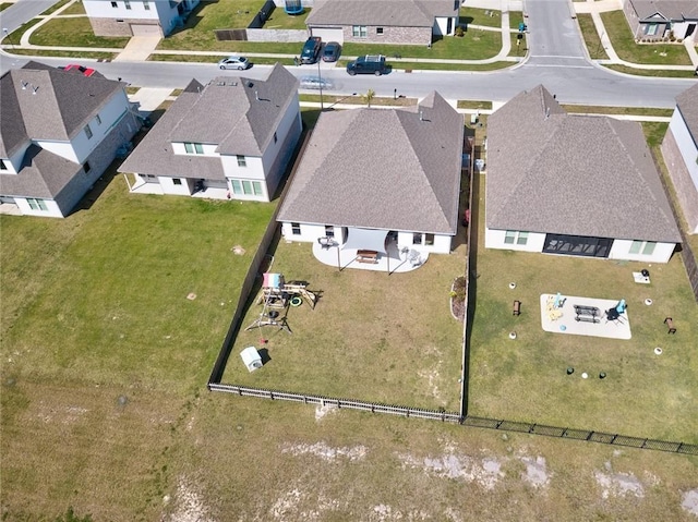 aerial view featuring a residential view