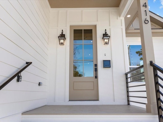 view of doorway to property