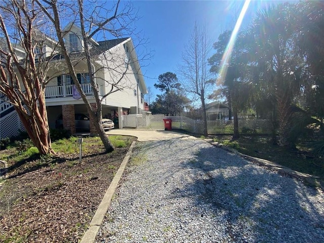 view of road with driveway