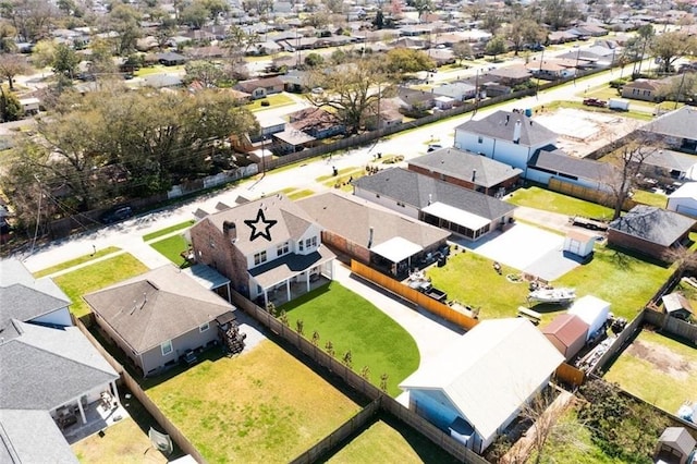 bird's eye view featuring a residential view