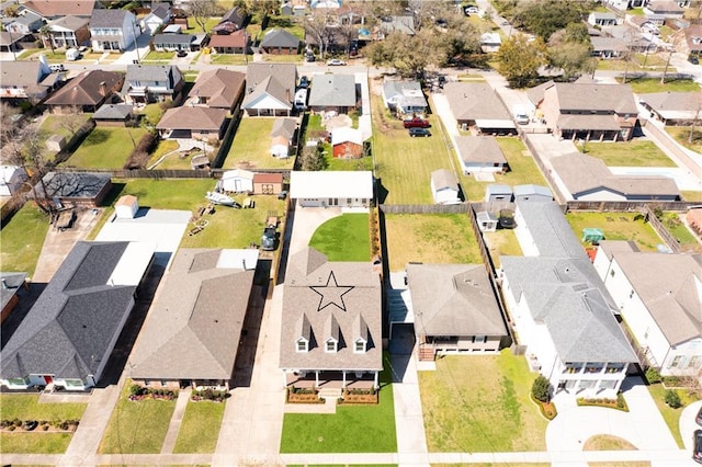 bird's eye view with a residential view