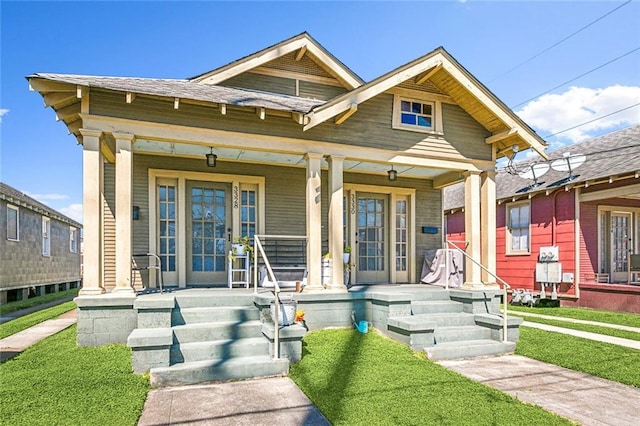 view of front of home with a porch