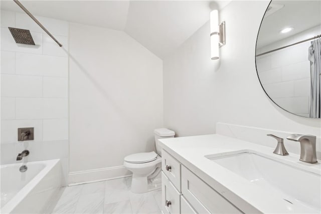 4533 N Turnbull Dr, Metairie, LA 70002 - bathroom with a bathtub, toilet, vanity, and a shower with curtain