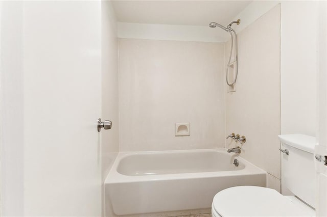 full bathroom with shower / bath combination and toilet