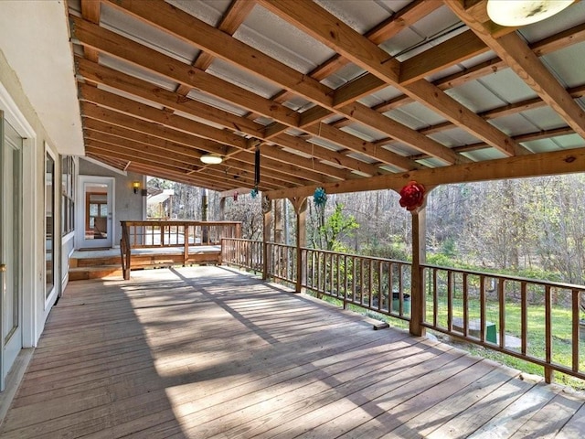 view of wooden terrace