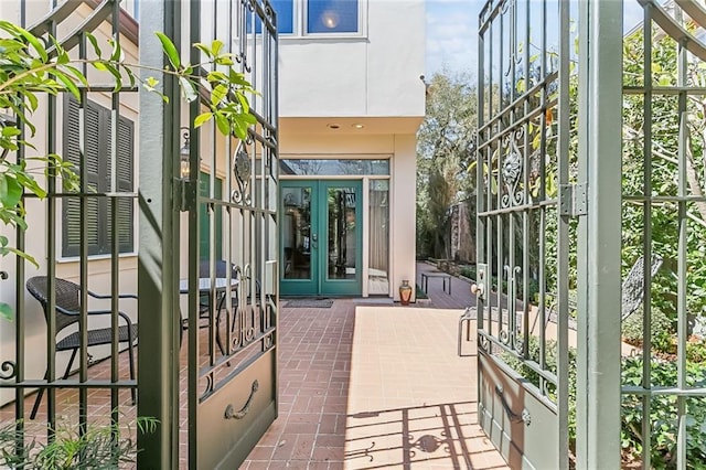 exterior space with french doors