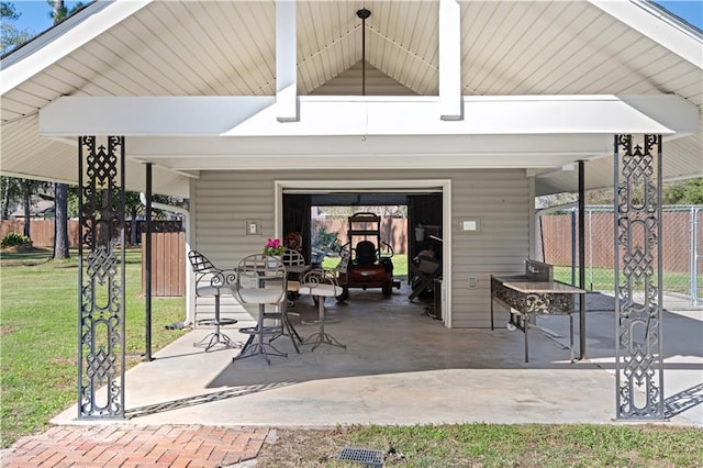 view of patio / terrace with fence