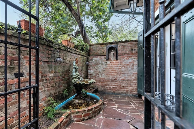 view of patio with fence