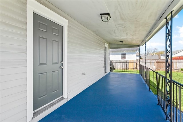 view of patio with a porch