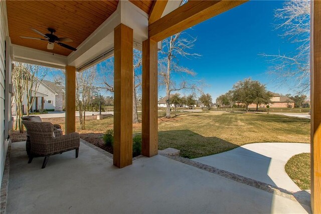 30648 Carter Cemetery Rd, Springfield, LA 70462 - view of patio featuring ceiling fan