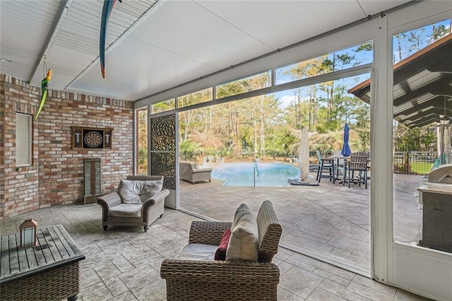 view of sunroom