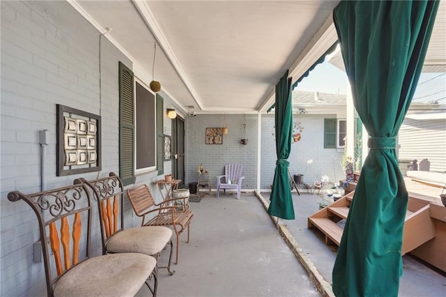 view of patio with covered porch