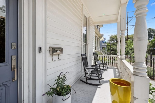 balcony with covered porch