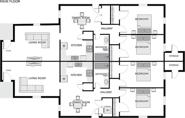 504 Dubarry Pl, Chalmette, LA 70043 - view of property floor plan