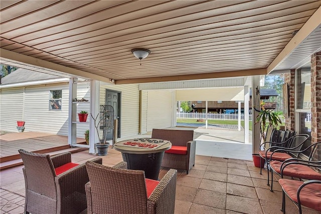 view of patio / terrace with fence