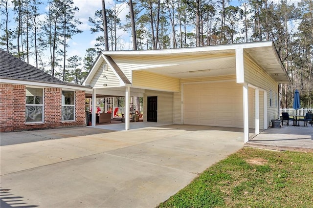 31501 River Pines Dr, Springfield, LA 70462 - exterior space featuring driveway and brick siding