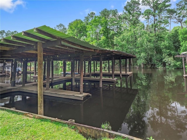 31501 River Pines Dr, Springfield, LA 70462 - view of dock with a water view and boat lift