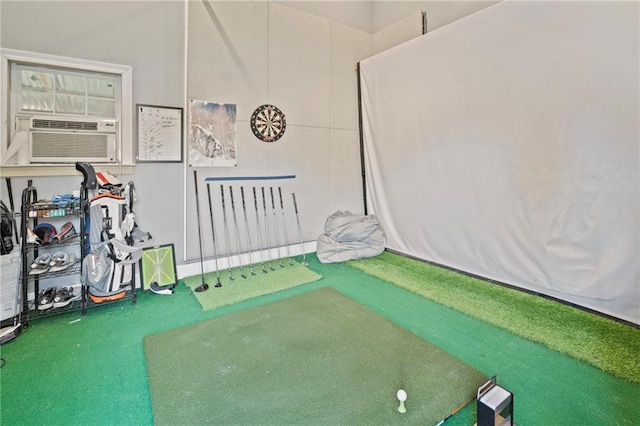 view of property's community featuring golf simulator