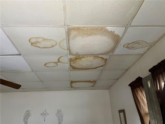 interior details featuring a paneled ceiling