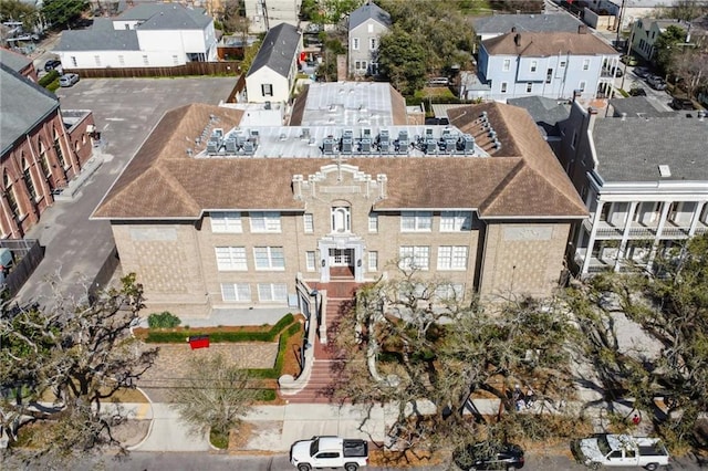 aerial view featuring a residential view