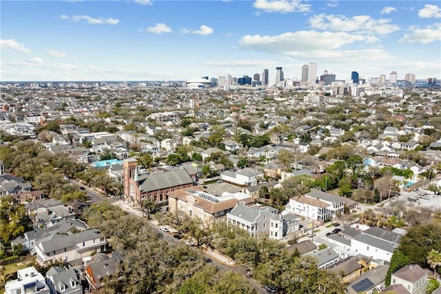 drone / aerial view featuring a view of city