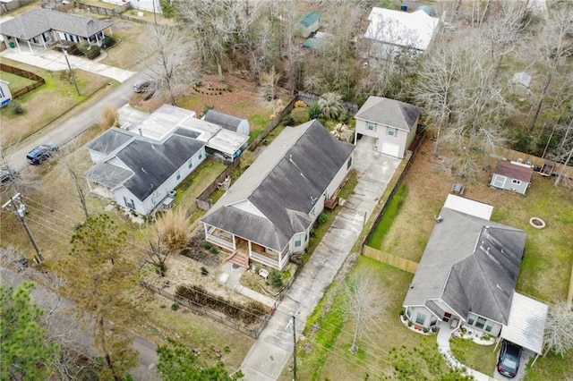 bird's eye view with a residential view