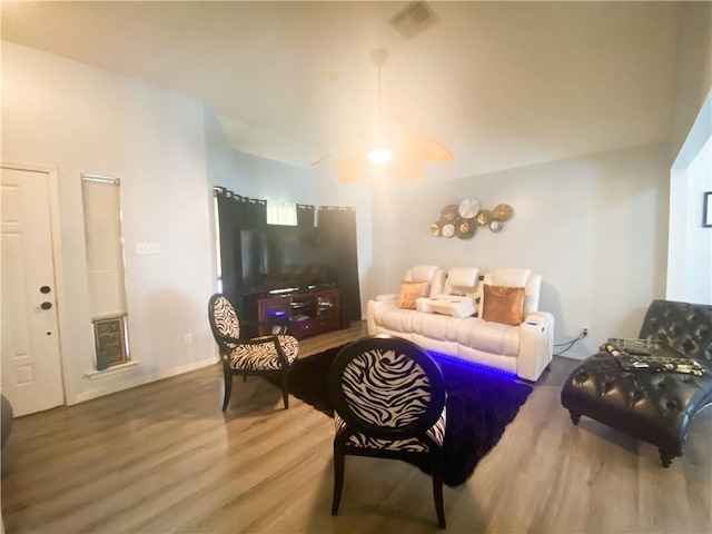 living room featuring wood finished floors