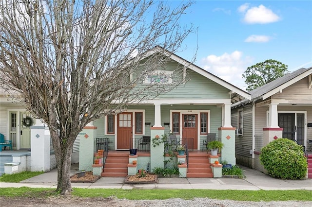 view of front of house with covered porch