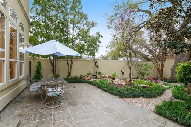 view of patio / terrace with a fenced backyard