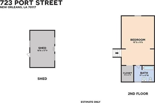 723 Port St, New Orleans, LA 70117 - room layout