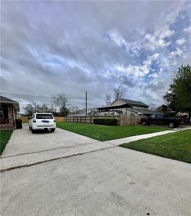 view of road with driveway