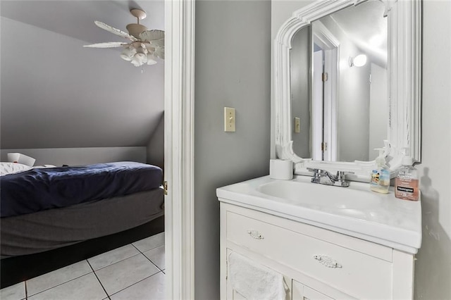 5227 Shady Park Dr, Marrero, LA 70072 - bathroom with ensuite bath, vanity, and tile patterned floors