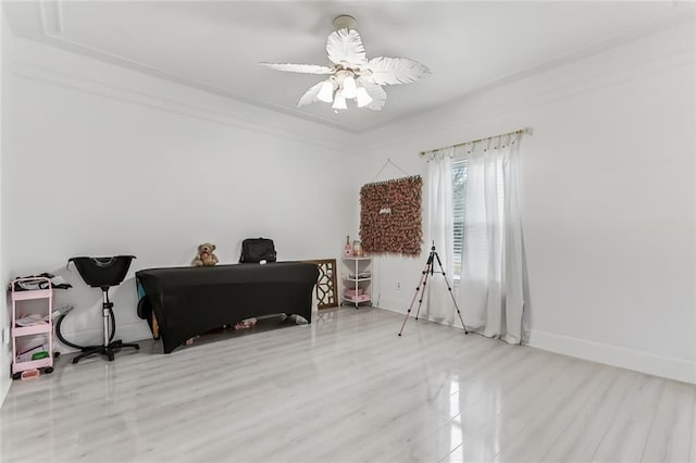 5227 Shady Park Dr, Marrero, LA 70072 - office space featuring baseboards and ceiling fan
