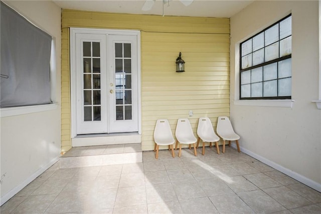 exterior space with french doors