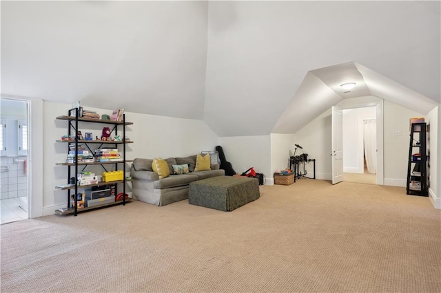 1930 Napoleon Ave, New Orleans, LA 70115 - sitting room featuring carpet and vaulted ceiling