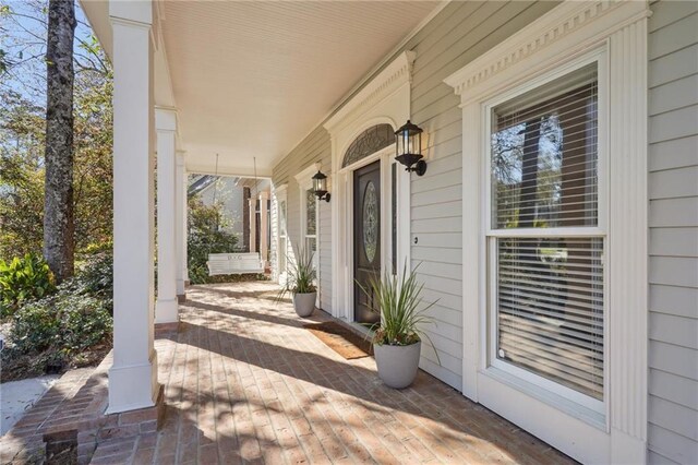 view of patio / terrace featuring covered porch