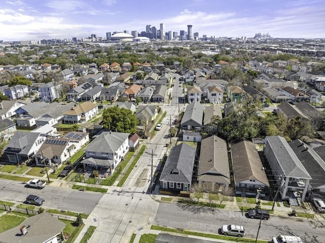 aerial view with a residential view