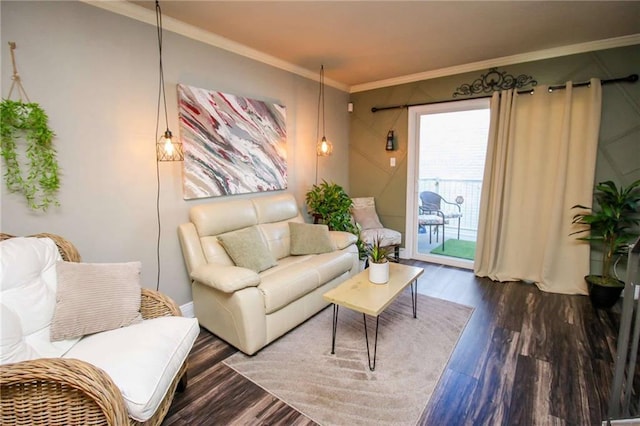 3805 Houma Blvd Unit 219A, Metairie, LA 70006 - living area featuring wood finished floors and ornamental molding