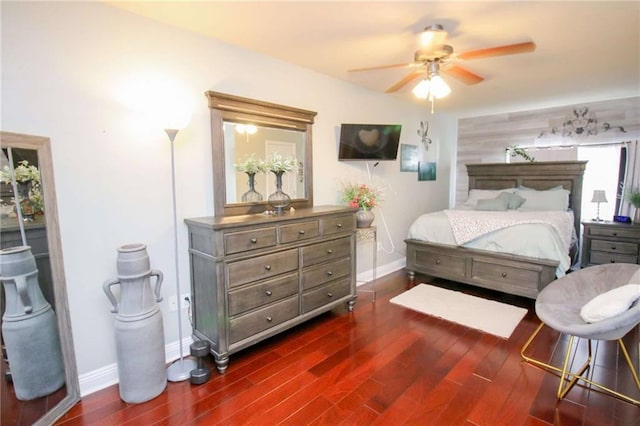 3805 Houma Blvd Unit 219A, Metairie, LA 70006 - bedroom with dark wood finished floors and ceiling fan