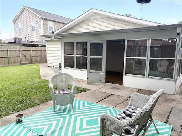 9025 Camille Ct, River Ridge, LA 70123 - view of patio featuring a sunroom