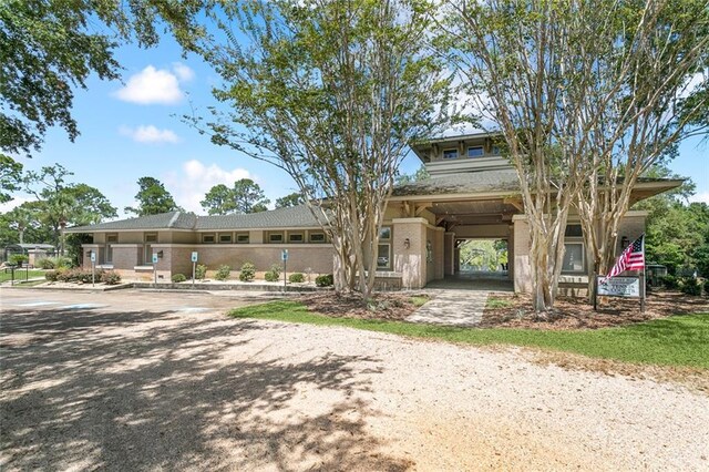 view of prairie-style home