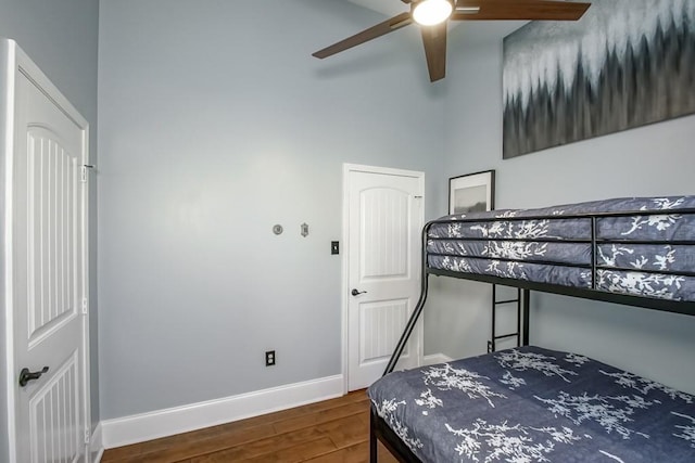 326 N Tonti St, New Orleans, LA 70119 - bedroom with wood finished floors and ceiling fan