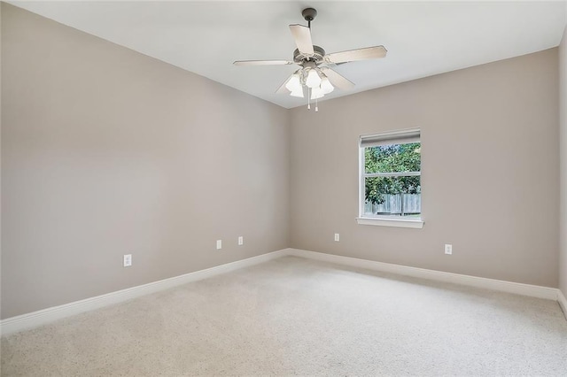 112 Landings Blvd, Slidell, LA 70461 - empty room with baseboards, ceiling fan, and light colored carpet