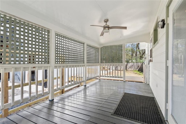 1612 Mossy St, Covington, LA 70433 - wooden deck featuring ceiling fan