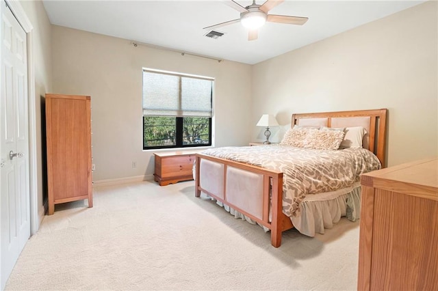 5878 General Haig St, New Orleans, LA 70124 - bedroom featuring light carpet and ceiling fan